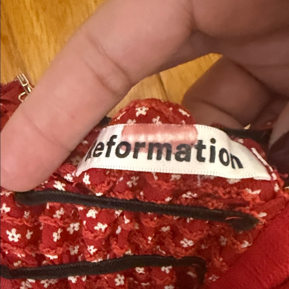 Reformation Wine Red Polka Dot Maxi Dress - Picture 3 of 4